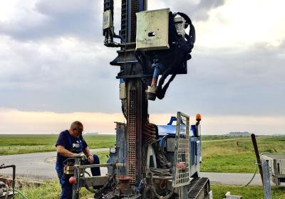 Subsoil exploration on Hallig Hooge