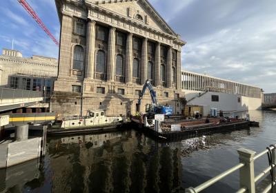 Unterfangung der Bestandsfundamente des Pergamonmuseums Berlin